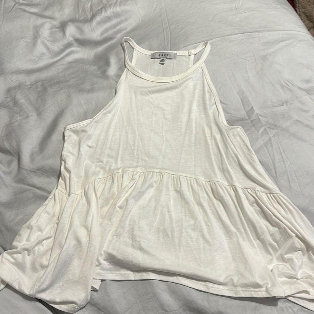 Gaze white tank, super soft, size medium